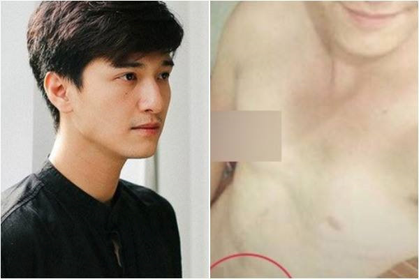 Huỳnh Anh và bức ảnh khỏa thân đang lan tràn trên mạng - được cho là của nam diễn viên.