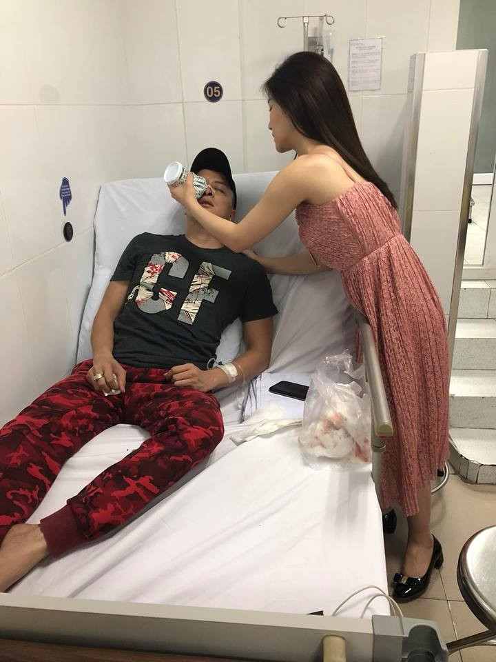 Cao Thái Sơn phải cấp cứu vì vỡ mạch máu mũi. Ảnh: FB