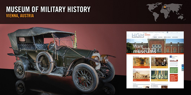 Bảo tàng Lịch sử Quân sự - Thủ đô Viên, nước Áo: Đây là nơi trưng bày những hiện vật về cuộc hành trình quân sự của đế quốc Áo và chế độ độc tài tại quốc gia này.