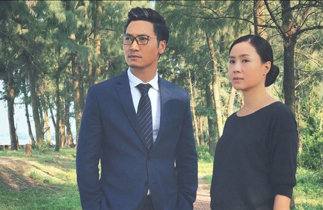 Cặp diễn viên Mạnh Trường - Hồng Diễm trong phim có mối quan hệ phức tạp.