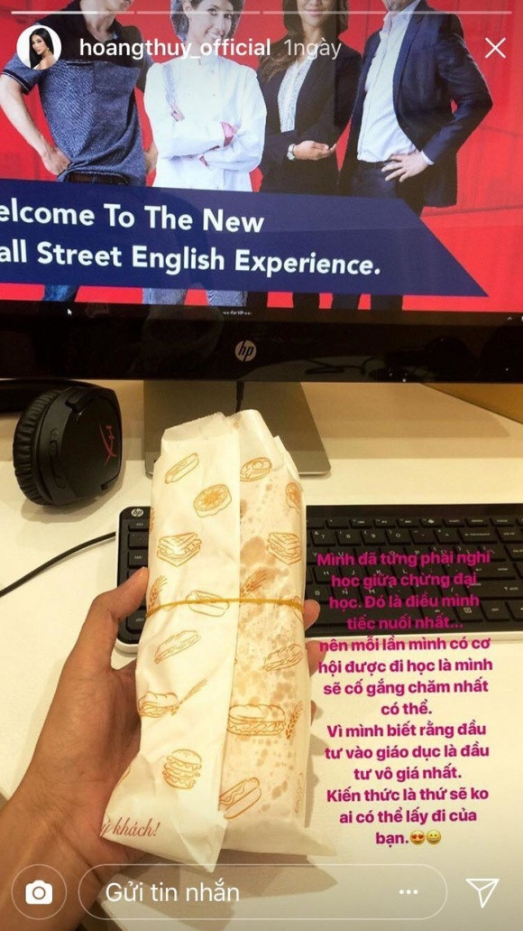 Sau áp lực cân nặng, Hoàng Thùy bất ngờ công khai việc bỏ học Đại học.