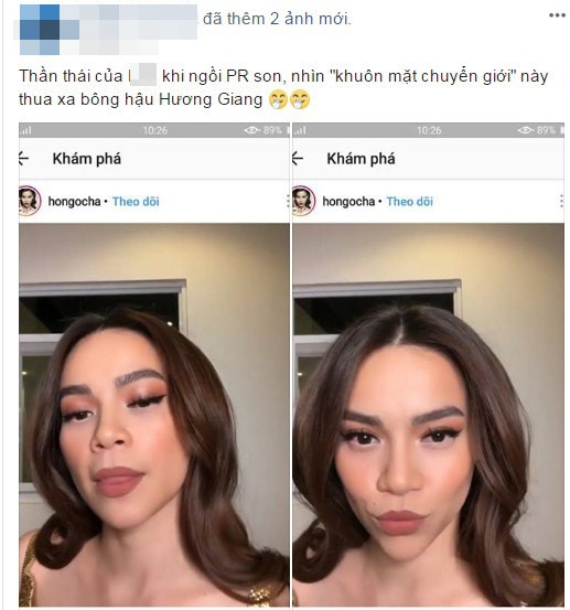 Một số trang fanpage cũng như cư dân mạng nhận xét gương mặt Hồ Ngọc Hà giống người chuyển giới.