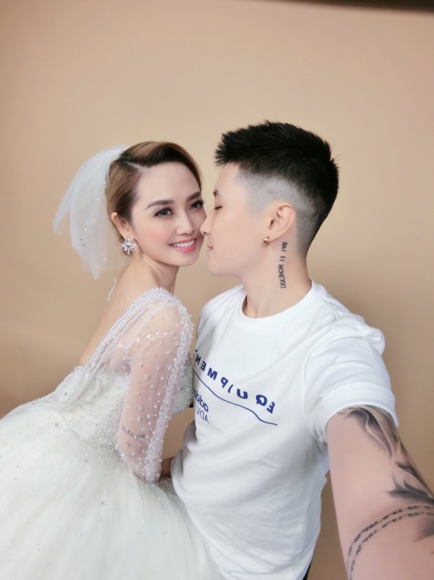 Thậm chí, MC Ngọc Trang và Lin Jay còn từng cùng nhau thực hiện một bộ ảnh cưới.