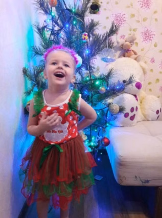 Arina mới 4 tuổi ở thời điểm bị giết.