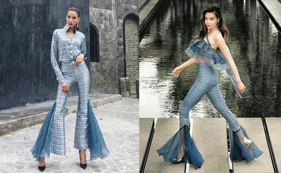 Thật ra, cách phối đồ của Hoàng Thùy không xấu, chỉ là nếu so với cách phối của Hà Hồ, nó có phần thua kém vài bậc.