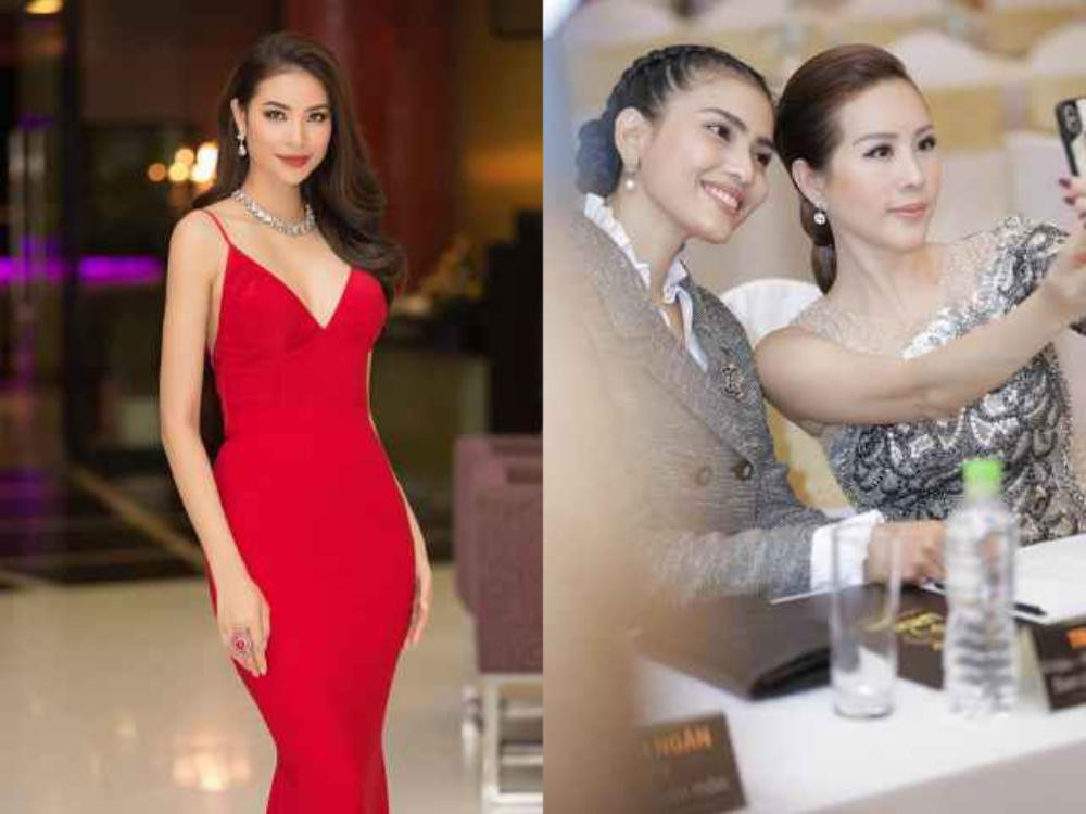 Phạm Hương và Hoa hậu Thu Hoài không chạm mặt hay trò chuyện khi cùng tham dự một sự kiện, dù cả hai ngồi cách nhau không xa.