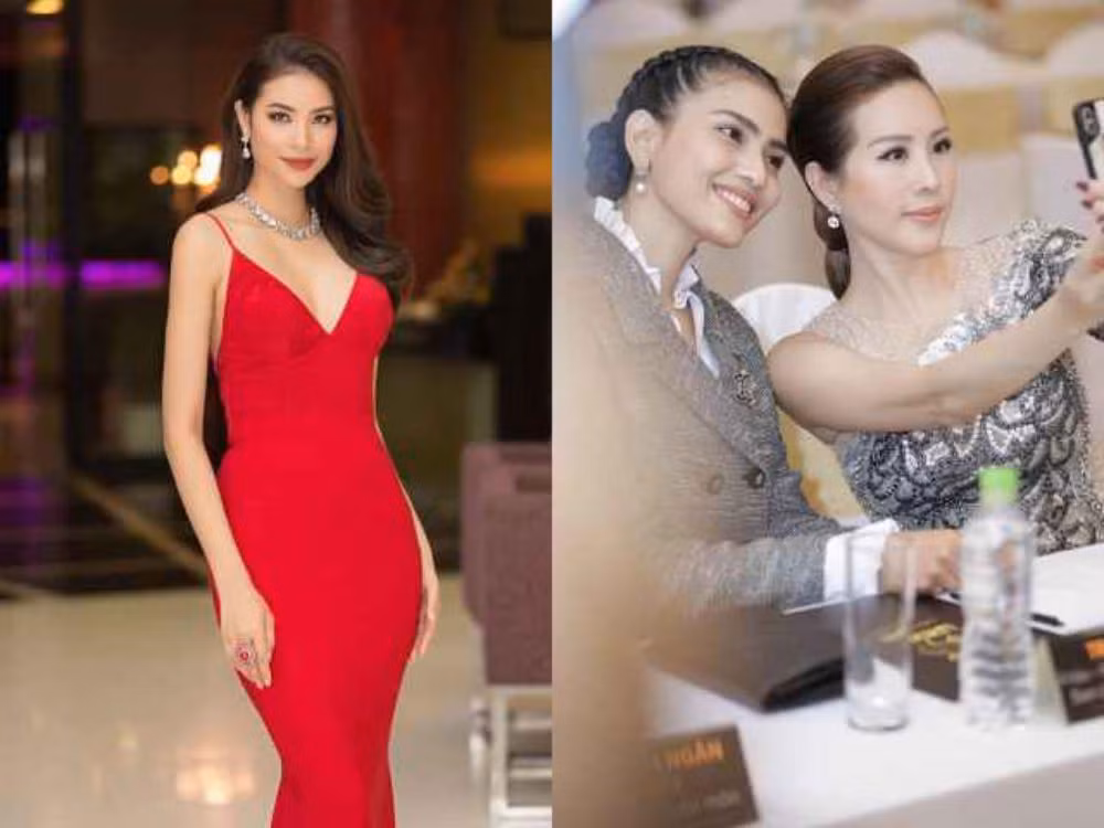 Phạm Hương và Hoa hậu Thu Hoài không chạm mặt hay trò chuyện khi cùng tham dự một sự kiện, dù cả hai ngồi cách nhau không xa.