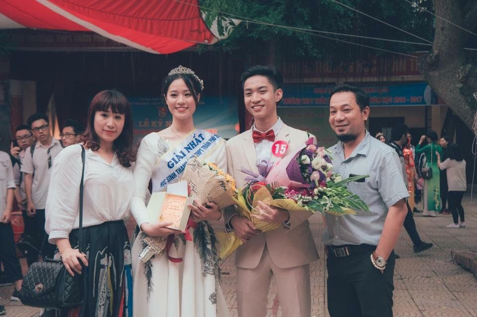 Bảo Châu được coi là “gương mặt đại diện” của trường THPT Trần Phú khi dành giải nhất cuộc thi “Nữ sinh thanh lịch 2017”.