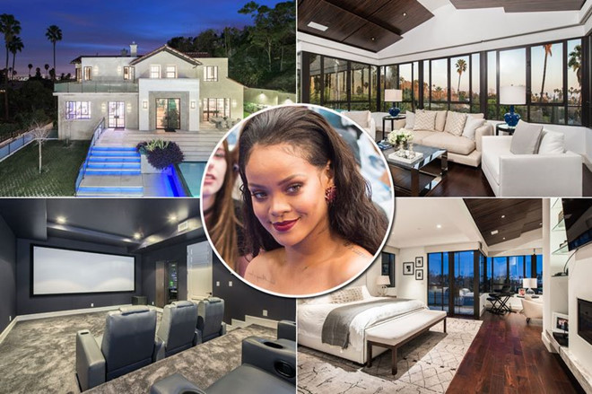 Căn biệt thự trị giá hàng triệu USD của Rihanna tại Hollywood Hills, Los Angeles.