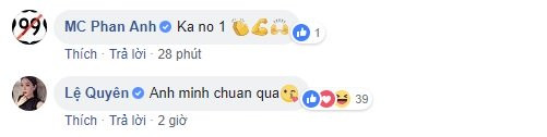 Không chỉ người hâm mộ mà MC Phan Anh, Lệ Quyên cũng bày tỏ sự ngưỡng mộ với đàn anh.