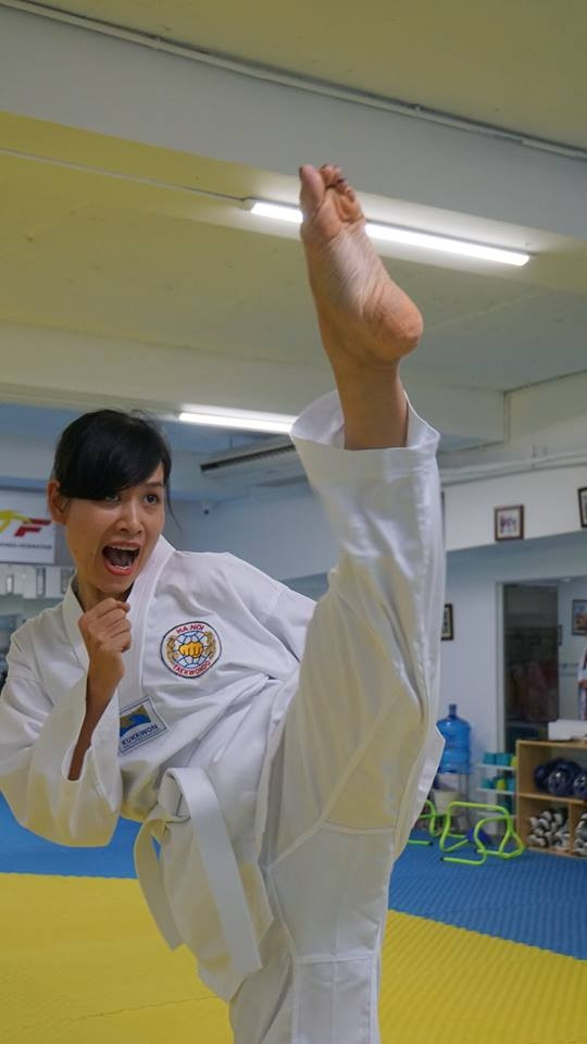 Hà Hương còn rất yêu thích bộ môn võ thuật.