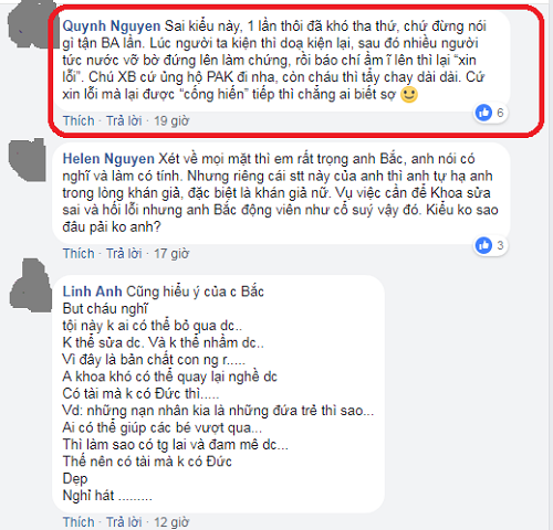 Cộng đồng mạng "dậy sóng" vì lời nhắn của nghệ sĩ Xuân Bắc cho Phạm Anh Khoa sau ồn ào nam ca sĩ bị tố gạ tình.