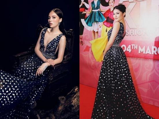 Sao Việt cùng diện một bộ váy nhưng Kỳ Duyên lại có thần thái và kiêu sa hơn hẳn. Trong khi đó, thiếu phụ kiện và kiểu tóc đơn điệu quá mức làm cho Á hậu Thùy Dung hơi nhàm chán và không có gì nổi bật.
