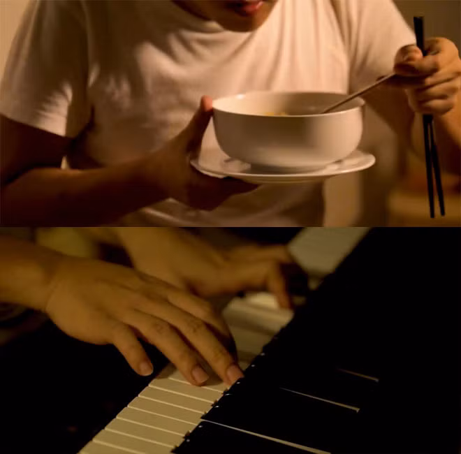 Nam diễn viên lặng lẽ nấu mì gói ăn qua ngày, chơi đàn giải toả áp lực giữa tâm bão scandal.