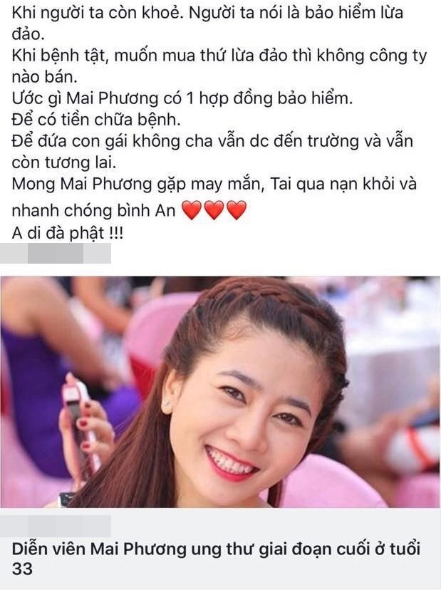 Buc xuc anh Mai Phuong bi ung thu bi dung quang cao vo nhan tinh