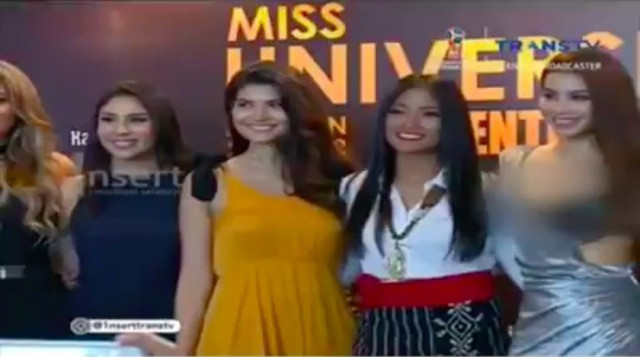 Tuy nhiên, có lẽ vì trang phục này của Phạm Hương không phù hợp với văn hoá Indonesia, nên khi lên sóng truyền hình Trans TV (kênh truyền hình quốc gia thành lập năm 2001, trụ sở tại Nam Jakarta) hình ảnh của Phạm Hương đã bị che mờ vòng 1.