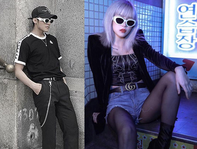 Mắt kính màu trắng cũng được cặp đôi sử dụng khá nhiều lần trong các bộ ảnh.