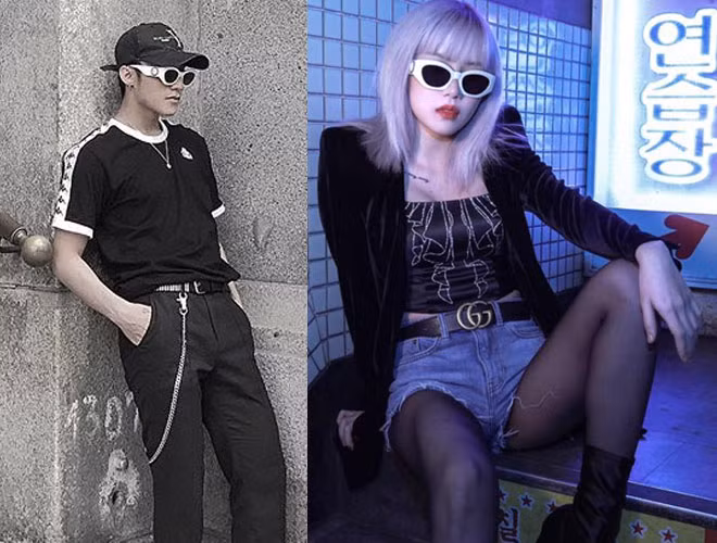 Mắt kính màu trắng cũng được cặp đôi sử dụng khá nhiều lần trong các bộ ảnh.