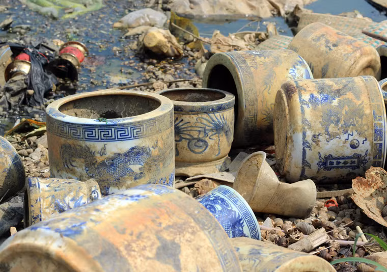 Cảnh tượng ô nhiễm khiến người dân ngán ngẩm.