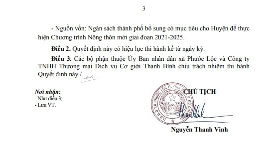 TP HCM: Cty Cơ giới Thanh Bình được UBND xã Phước Lộc chỉ định 5 gói thầu - Hình 6 TP HCM: Cty Co gioi Thanh Binh duoc UBND xa Phuoc Loc chi dinh 5 goi thau-Hinh-6