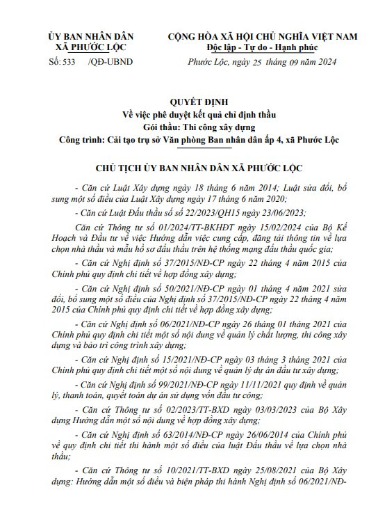 TP HCM: Cty Cơ giới Thanh Bình được UBND xã Phước Lộc chỉ định 5 gói thầu - Hình 4 TP HCM: Cty Co gioi Thanh Binh duoc UBND xa Phuoc Loc chi dinh 5 goi thau-Hinh-4