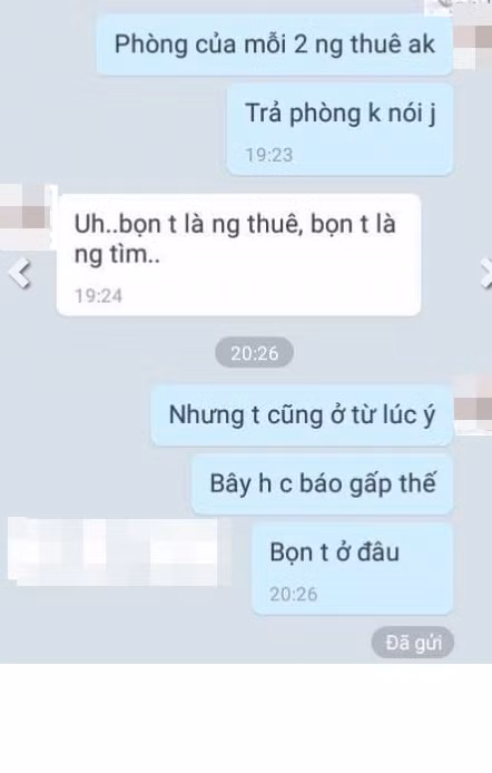 Nữ sinh ở lại phòng trọ hoàn toàn không biết đến điều này, đến sát ngày chủ nhà giục trả phòng để cho người khác đến thuê mới tá hỏa hỏi lại cô bạn đã chuyển đi. Và tất cả những gì cô gái này nhận được là những câu trả lời gọn lỏn, tỏ rõ sự vô trách nhiệm và cả ý "dìm hàng" người bạn từng ở cùng phòng trước đây. Khi được hỏi vì sao lại báo trả phòng gấp thế và nói rằng bản thân không thể kịp thời tìm phòng mới để chuyển sang... cô bạn này chỉ nhận được nhưng câu trả lời như: "Tớ không biết", "Đó là chuyện của cậu, không phải chuyện của tớ".