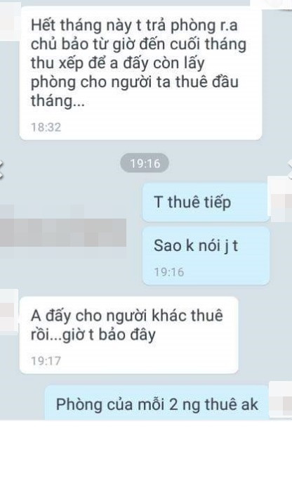 Đăng kèm loạt ảnh tố cô bạn cùng phòng "ky bo nhất thế kỷ", chủ nhân của loạt ảnh còn chia sẻ thêm một số ảnh chụp tin nhắn giữa hai người để cho thấy cô nàng đã chuyển đi là người "xấu tính", khó chịu và đã gây ra phiền phức cho người ở lại như thế nào. Theo lời kể của cô gái, 2 nữ sinh sau một thời gian ở chung đã xảy ra xích mích, một trong hai người đã quyết định chuyển đi nhưng lại trực tiếp báo với chủ nhà việc mình trả phòng, không thuê nữa.
