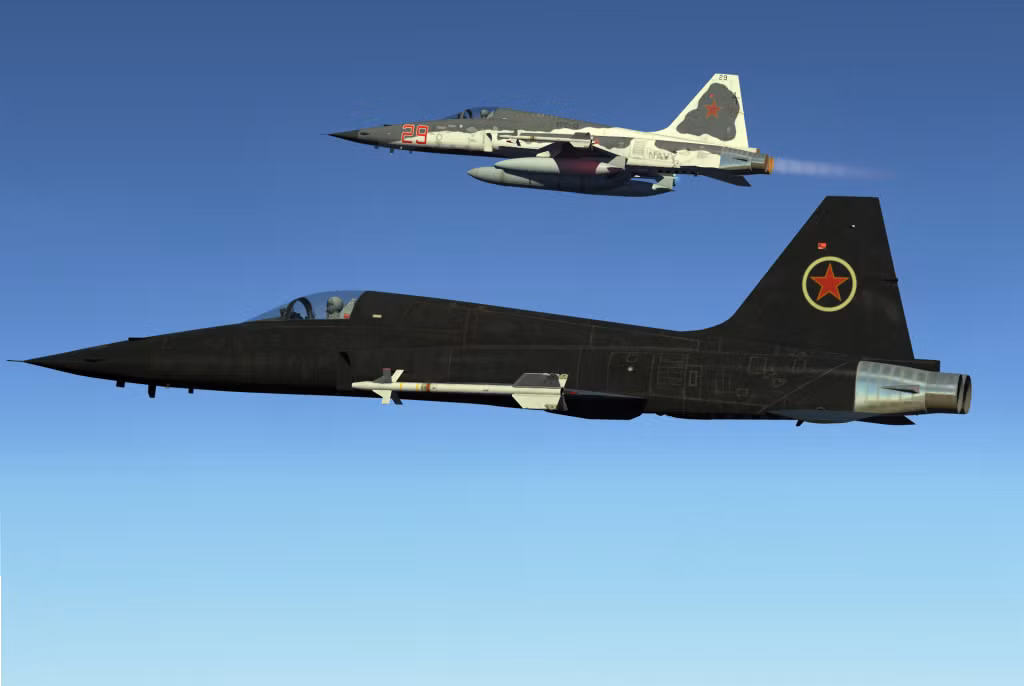 Những loại tên lửa F-5E có thể mang bao gồm 4 tên lửa đối không tầm ngắn AIM-9 hoặc tầm xa AIM-120; 2 tên lửa không đối đất AGM-65 Maverick.