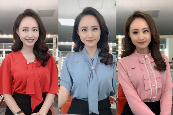 Với áo, người đẹp từng lọt Top 12 cuộc thi Hoa khôi Du lịch Việt Nam 2017 phối với chân váy bút chì, chân váy xòe hoặc quần dài.