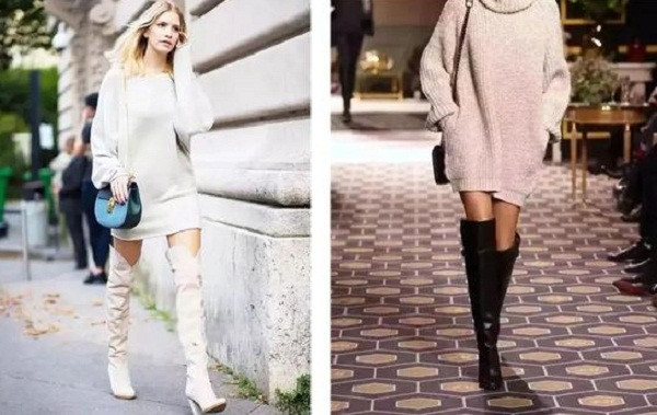 Chất liệu bốt rất quan trọng. Lúc này, nên chọn kiểu bốt lỏng, cứng kiểu bốt hiệp sĩ trước đây. Đặc biệt, không nên mặc mẫu áo khoác dáng dài khi đi bốt cổ cao bởi chúng khiến bạn dễ bị “nuốt” dáng. Nên chọn áo khoác cao trên đầu gối, mặc jean hoặc legging ôm vừa vặn.