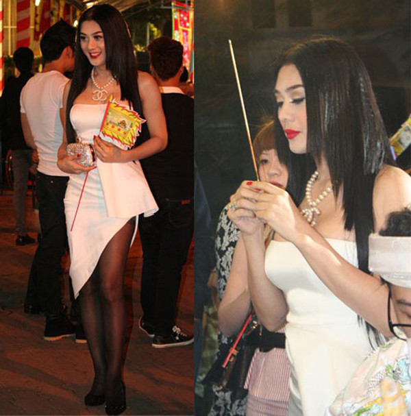 Không chỉ một lần, cô từng bị “ném đá” khi diện váy hở trên thiếu dưới ở dịp lễ tổ năm trước đó.