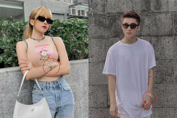 Chiếc đồng hồ được giọng ca Chúng ta của hiện tại luôn đem theo bên mình cũng được Thiều Bảo Trâm ưu ái đeo trên tay.