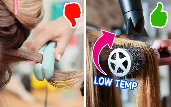Lạm dụng dụng cụ làm tóc nhiệt độ cao. Máy sấy tóc, kẹp, máy làm xoăn, ép thẳng... không hề thân thiện với mái tóc như nhiều người tưởng. Nhiệt độ cao dễ đốt cháy dầu, làm hỏng lớp biểu bì bảo vệ, phá vỡ sự cân bằng độ ẩm khiến tóc nhanh gãy hơn.