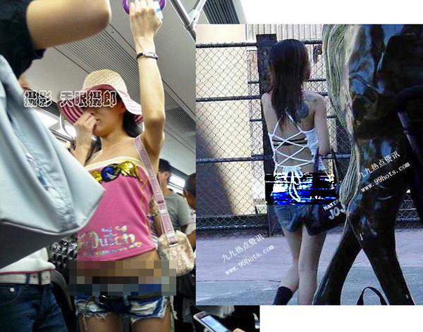 Lộ nội y đã kém sang, cô nàng trong hình còn “mặc liều” ra phố với chiếc quần không thể ngắn hơn khiến người nhìn “nóng mắt”.