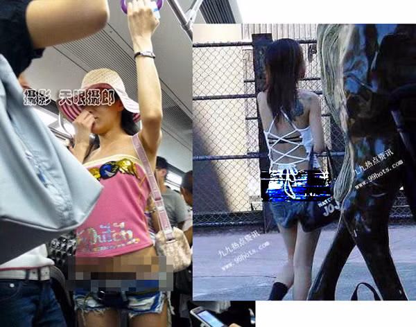 Lộ nội y đã kém sang, cô nàng trong hình còn “mặc liều” ra phố với chiếc quần không thể ngắn hơn khiến người nhìn “nóng mắt”.