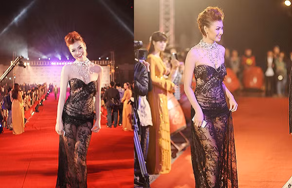 Hầu hết những tai tiếng xung quanh người đẹp 9X đều liên quan đến trang phục. Không ít lần, cô bị réo tên với những thị phi liên quan đến ăn mặc phản cảm. Ảnh: FBNV, Internet.