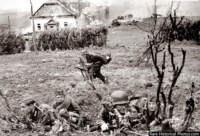 Hình ảnh ở ngoại ô Stalingrad khi quân Đức đang ẩn nấp.