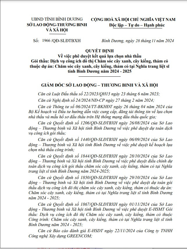 Bình Dương: Gói dịch vụ công ích đô thị gần 4 tỷ đã có chủ Binh Duong: Goi dich vu cong ich do thi gan 4 ty da co chu