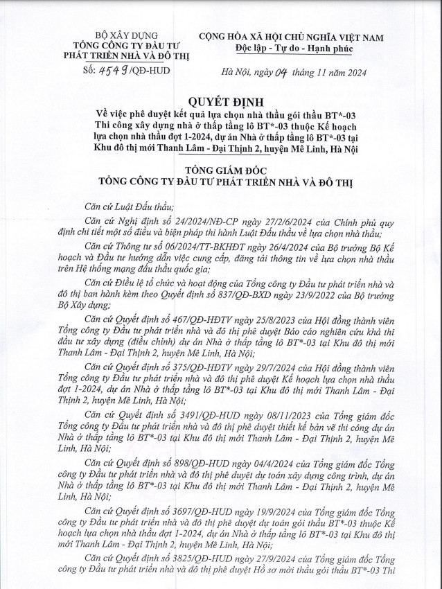 Gói thi công xây dựng nhà ở thấp tầng lô BT*-03 về tay xây dựng Mê Linh Goi thi cong xay dung nha o thap tang lo BT*-03 ve tay xay dung Me Linh