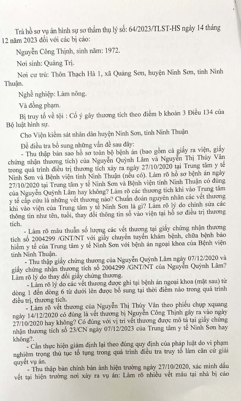 Ninh Thuan: Nhieu vi pham nghiem trong ve to tung trong mot vu an-Hinh-3