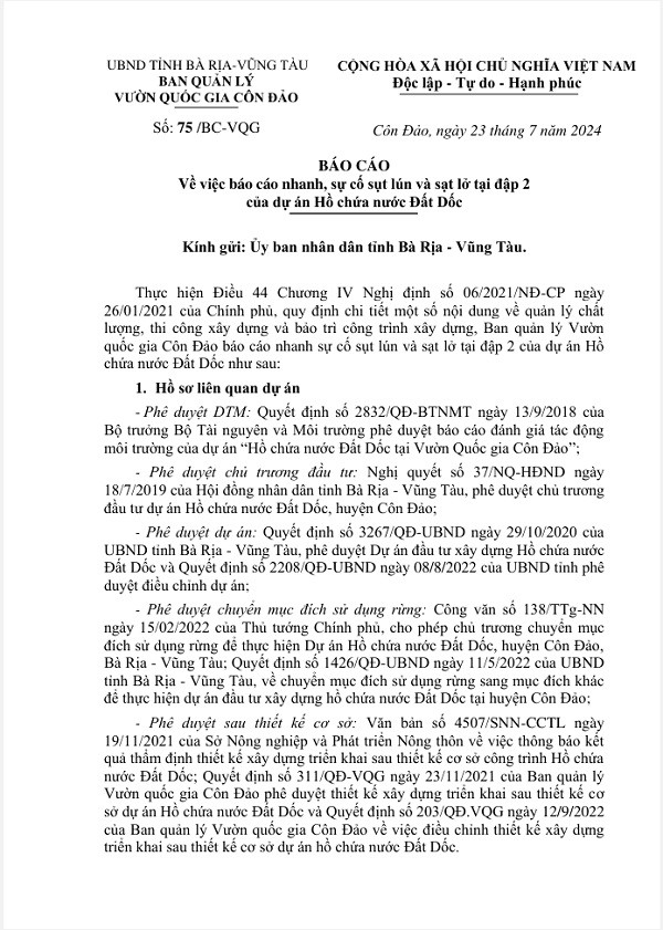 BR-VT: Ai chịu trách nhiệm sự cố công trình hồ chứa nước Đất Dốc ? - Hình 2 BR-VT: Ai chiu trach nhiem su co cong trinh ho chua nuoc Dat Doc ?-Hinh-2
