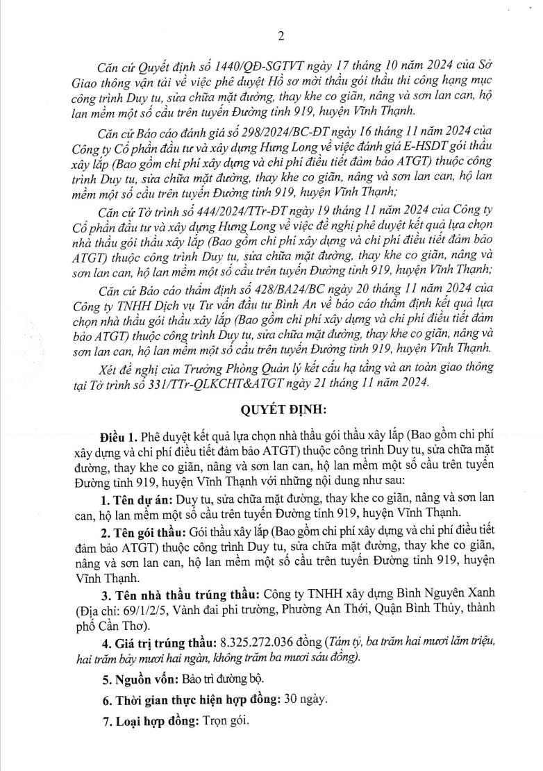 Cần Thơ: Cty Bình Nguyên Xanh trúng liền 3 gói sửa đường giao thông - Hình 2 Can Tho: Cty Binh Nguyen Xanh trung lien 3 goi sua duong giao thong-Hinh-2