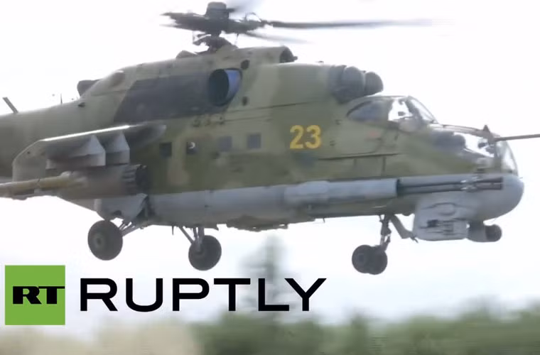 Trực thăng Mi-24V đạt tốc độ bay đến 315km/h.