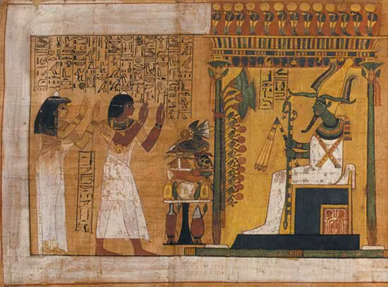 Một điểm độc đáo trong lăng mộ của pharaoh Menna đó là quan tài của ông được đặt ngay trước bức tranh tường vẽ thần Osiris - vị thần cai quản cõi âm. Ông là một trong những vị thần quyền lực nhất trong tôn giáo của Ai Cập.