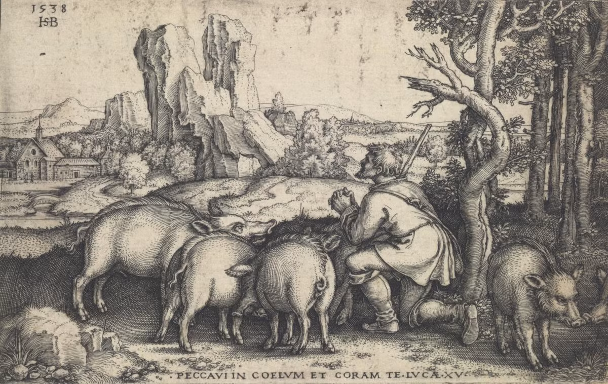 Trong ngày ra tòa, con lợn trên mặc áo gilê. Kết thúc phiên xét xử, con vật gây ra cái chết của một đứa trẻ bị tòa tuyên án tử hình.