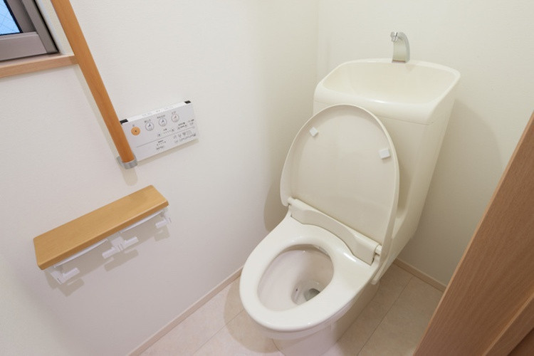 Bồn rửa tay trên toilet: Bồn cầu kết hợp bồn rửa đã xuất hiện ở Nhật Bản từ năm 1956 nhằm tiết kiệm không gian do nhà tại nước này thường khá nhỏ. Tuy nhiên, hiện sản phẩm phổ biến như cách để tiết kiệm nước hiệu quả.