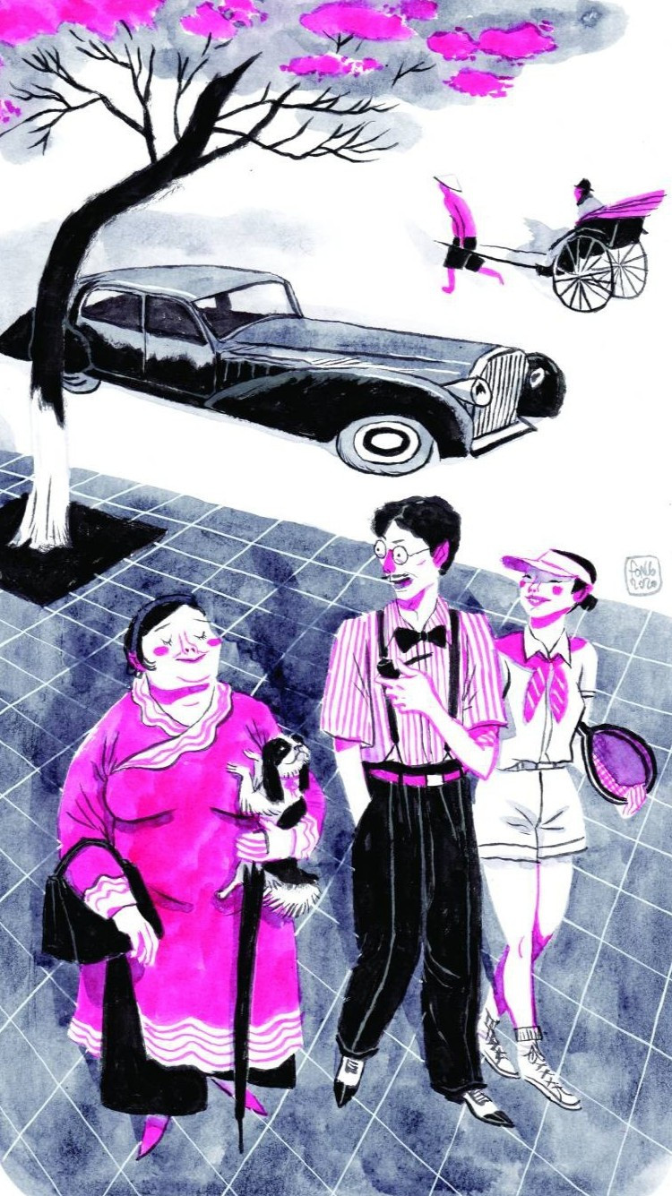 Bà Phó Đoan – mụ góa bụa thủ tiết hai đời chồng, với cái mong muốn nhất đời là tìm lại cảm giác được bị hiếp. Ấy vậy mà bà vẫn gật gù vì mình đã hư hỏng một cách khoa học. (Ảnh: Thành Phong).