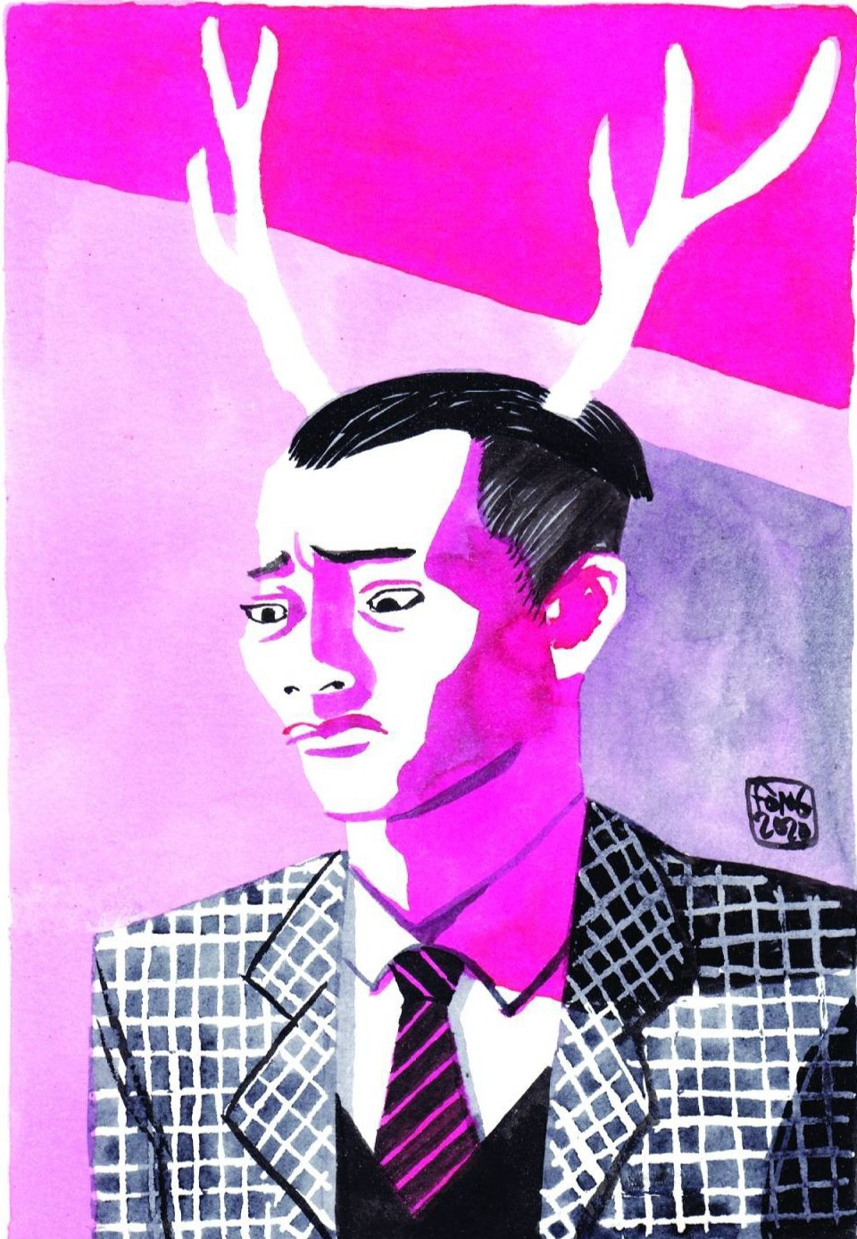 Ông Phán mọc sừng - một người đàn ông bất lực, có vợ ngoại tình nhưng không lấy làm buồn vì “cái sừng” mọc trên đầu. Ông có thể đóng kịch giỏi tới mức trong đám tang có thể khóc oặt cả người, khóc “Hứt! Hứt! Hứt”…