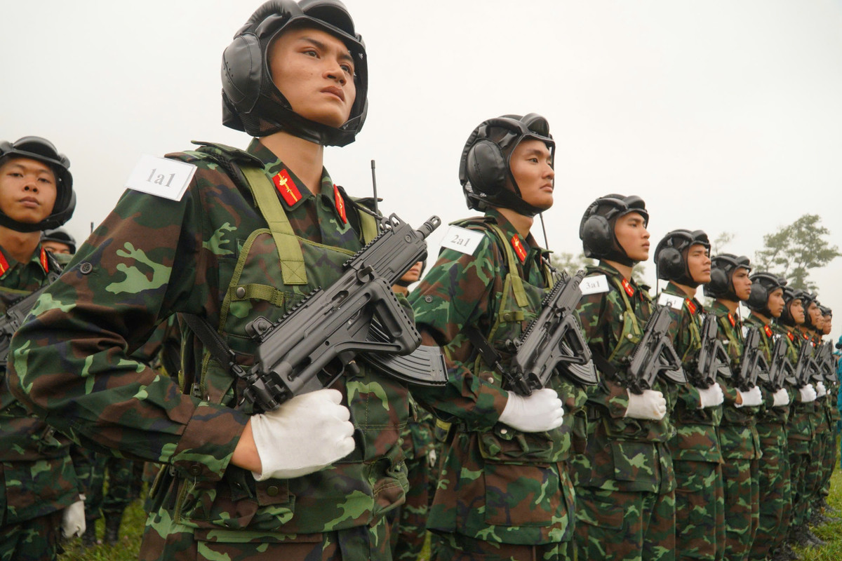 Một mẫu súng STV khác nhỏ gọn hơn được sử dụng trong diễu binh, diễu hành là STV 215 được các khối chiến sĩ Tăng Thiết giáp và Lực lượng Gìn giữ Hòa binh sử dụng.