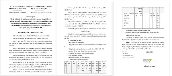 Lo dien nha cung cap hoa chat cho BV Da khoa tinh Binh Thuan